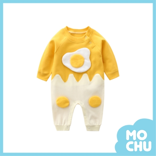 荷包蛋蛋殼早餐長袖包屁衣