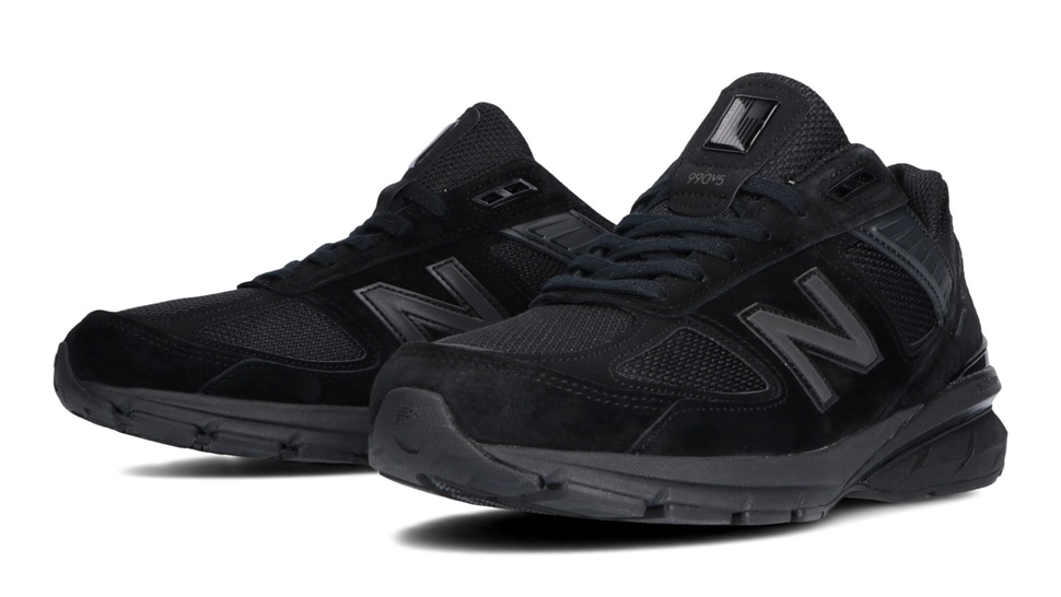 NEW BALANCE M990BB5 黑全黑NB 990 V5 麂皮余文樂美制紅V