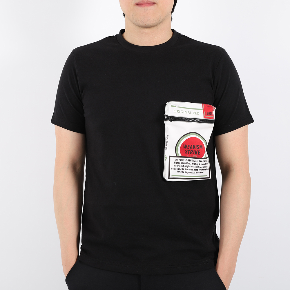 煙盒Tee 黑 - 白(鴻運)