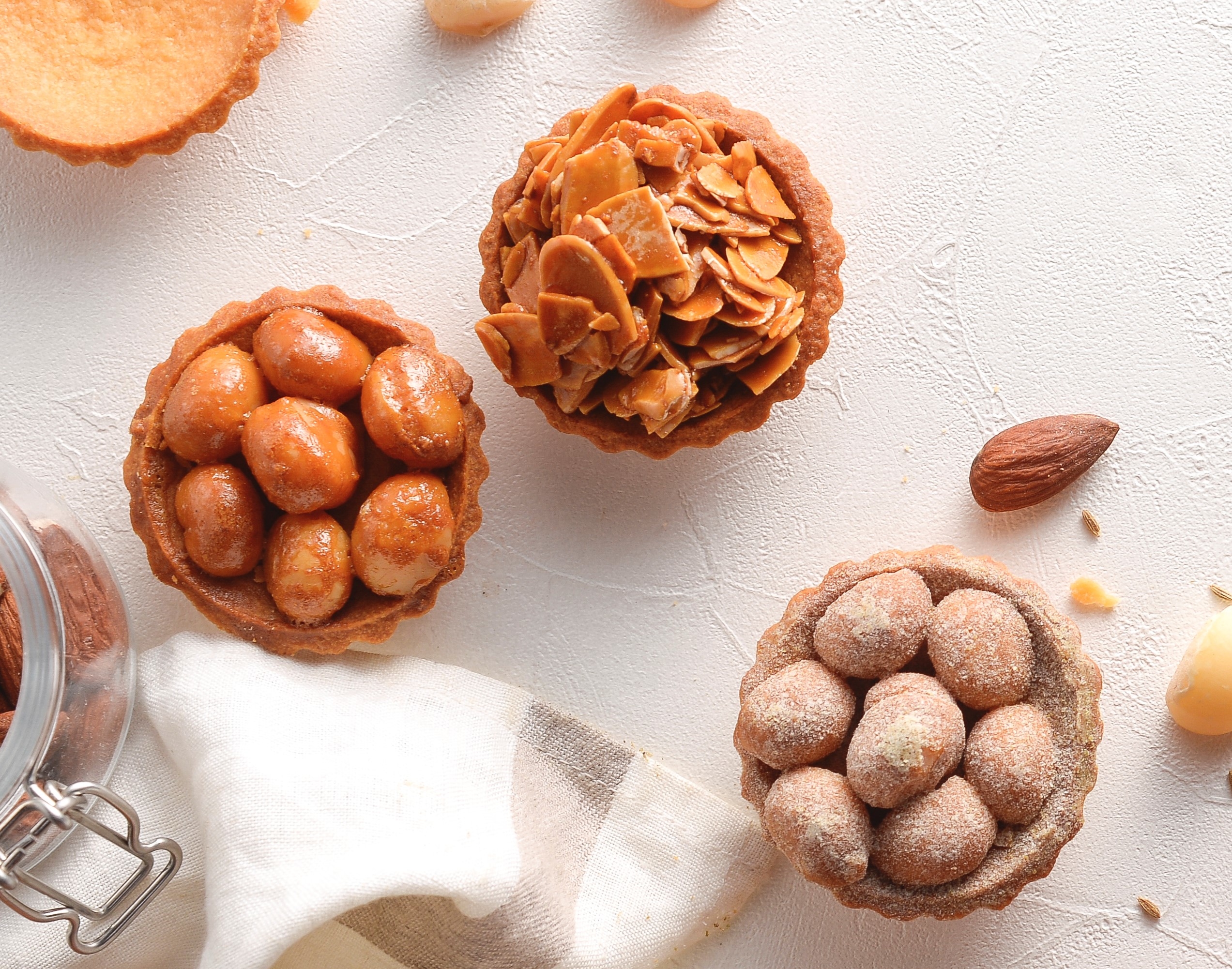 幸福綜合(楓糖豆塔+孜然豆塔+杏芙塔)