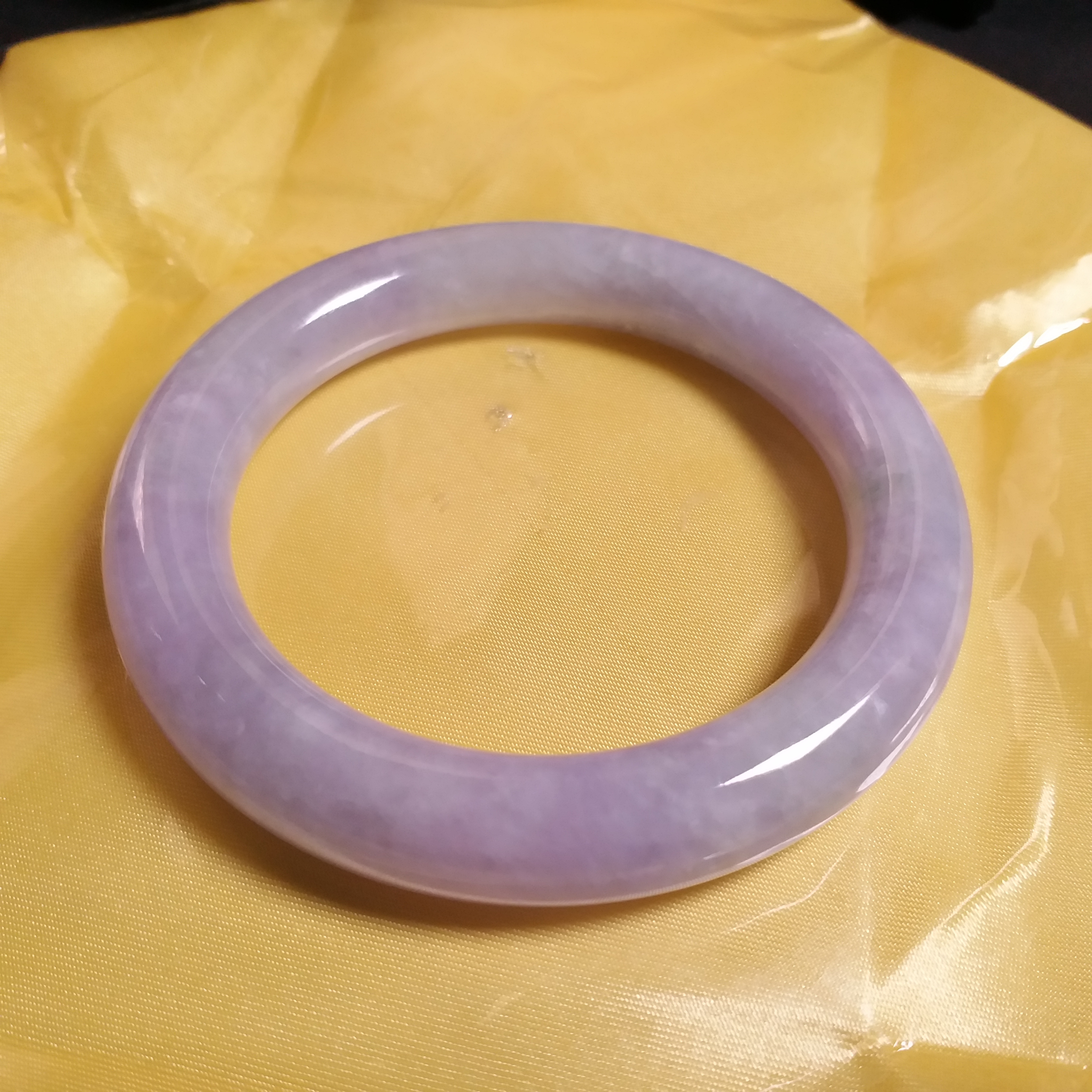 J1683 冰糯紫羅蘭圓條玉鐲 58.94mm (1.58)