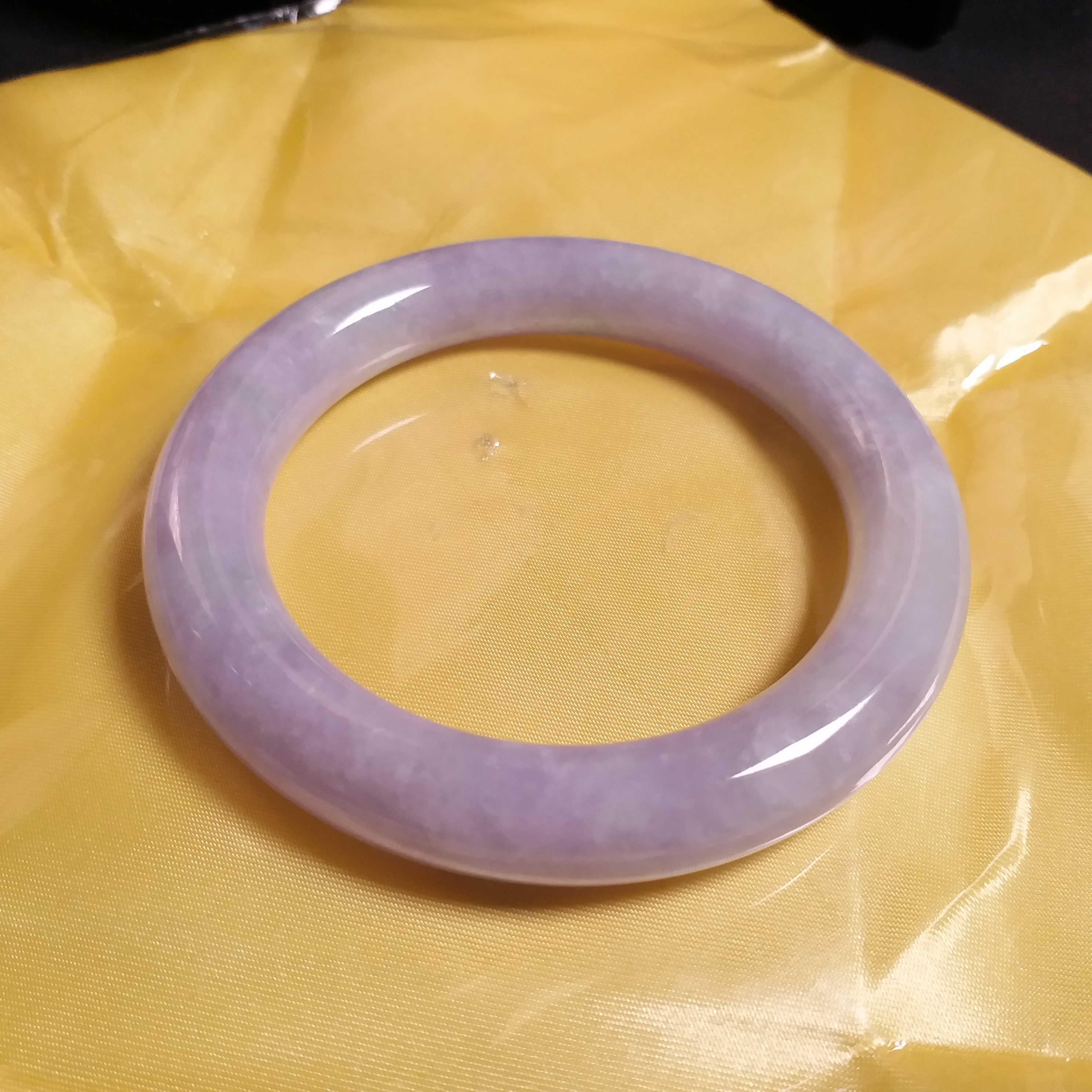 J1683 冰糯紫羅蘭圓條玉鐲 58.94mm (1.58)