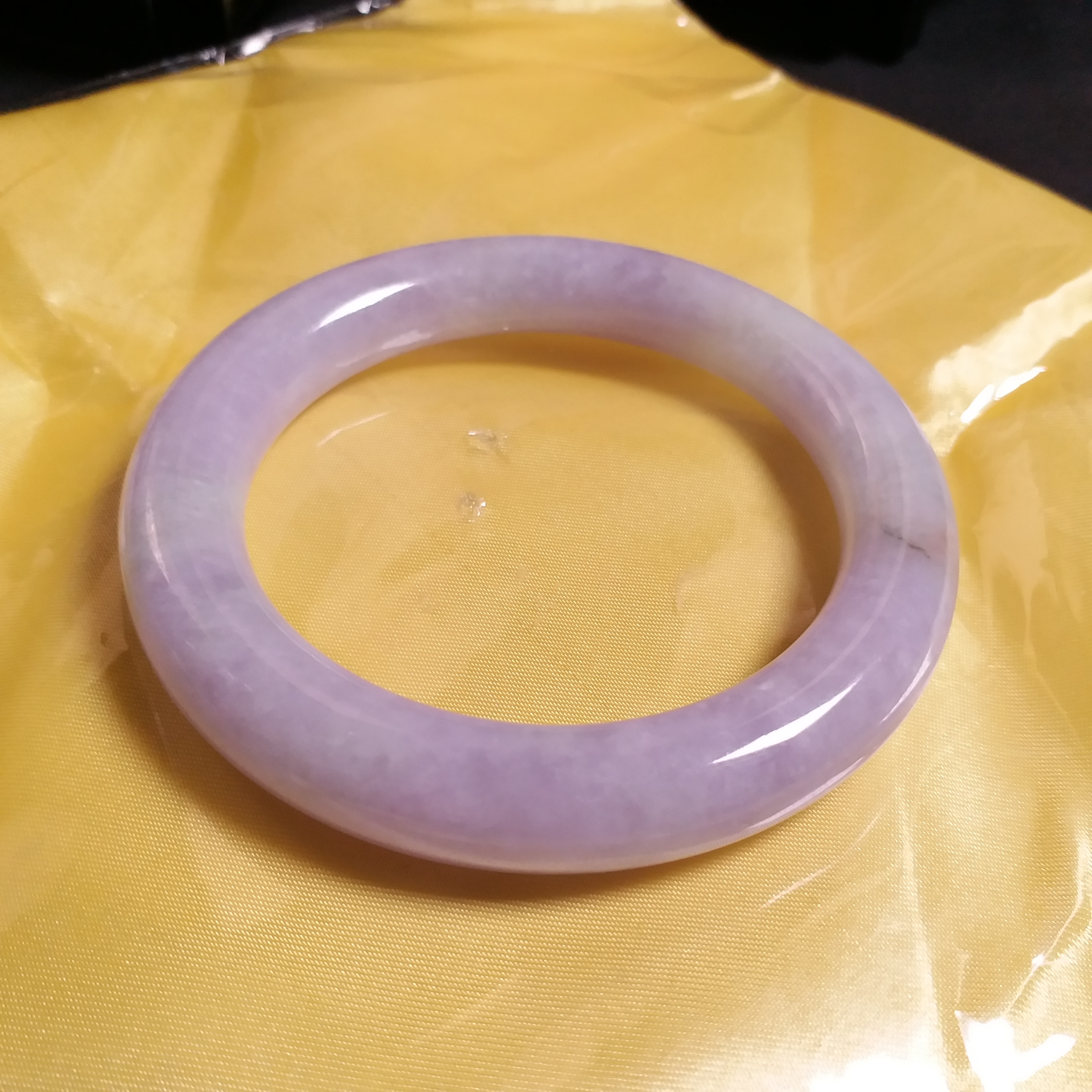 J1684 冰糯紫羅蘭圓條玉鐲 58.26mm (1.56)