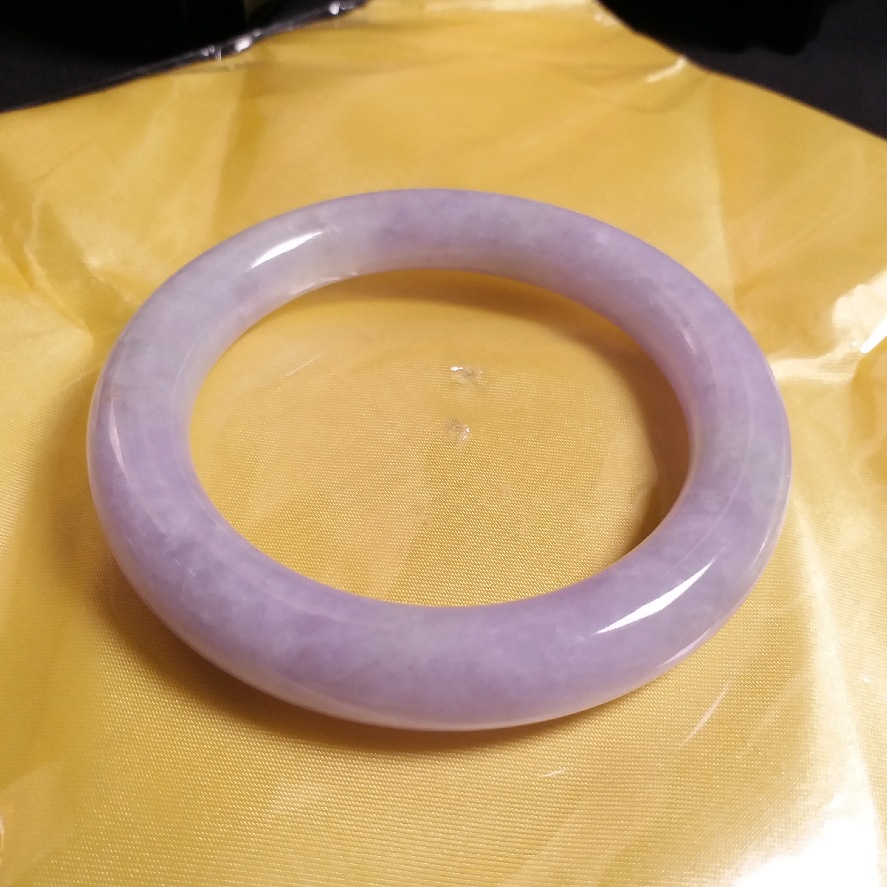 J1684 冰糯紫羅蘭圓條玉鐲 58.26mm (1.56)