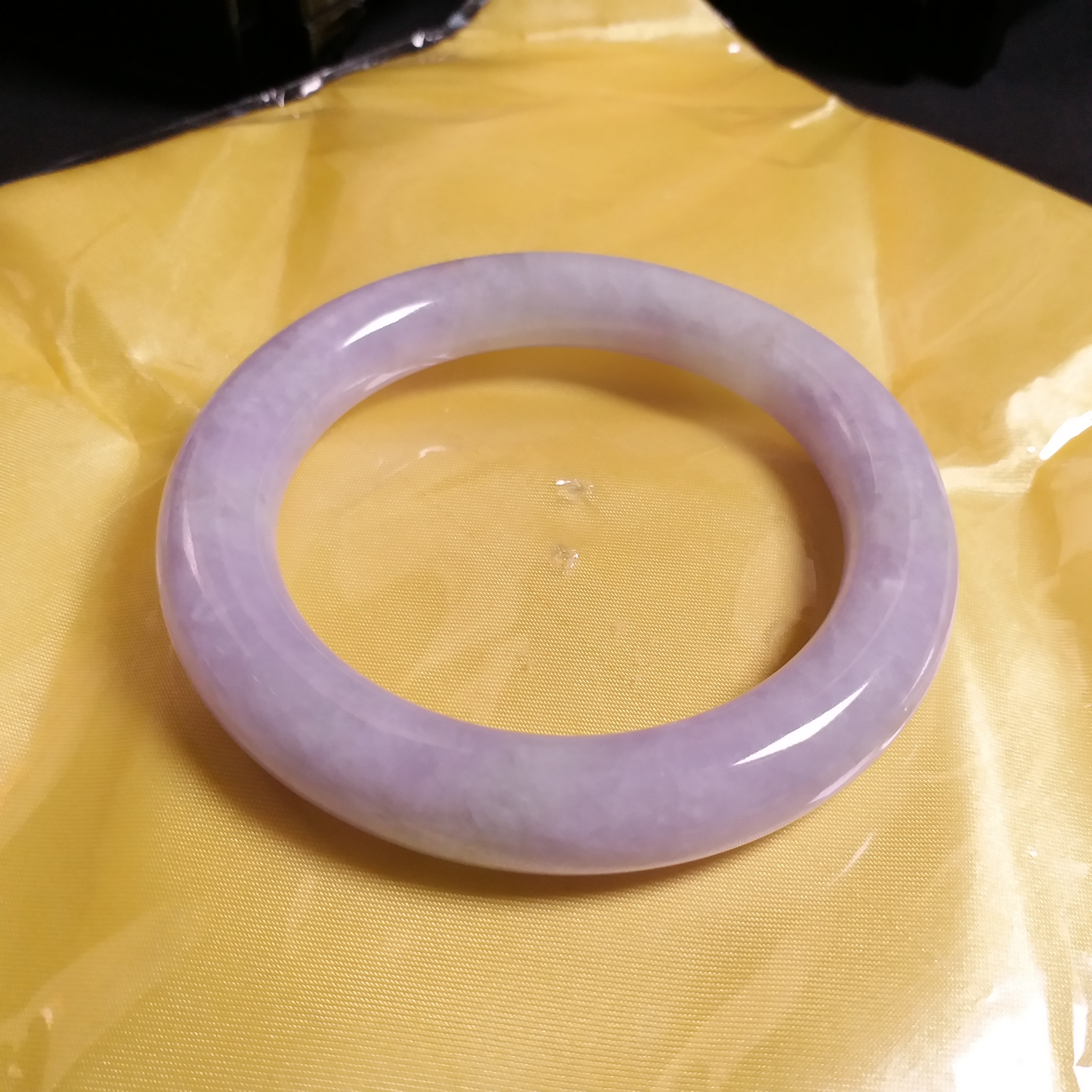 冰糯紫羅蘭圓條玉鐲 58.26mm, 天然翡翠A玉, 緬甸玉, Jade, Jadeite