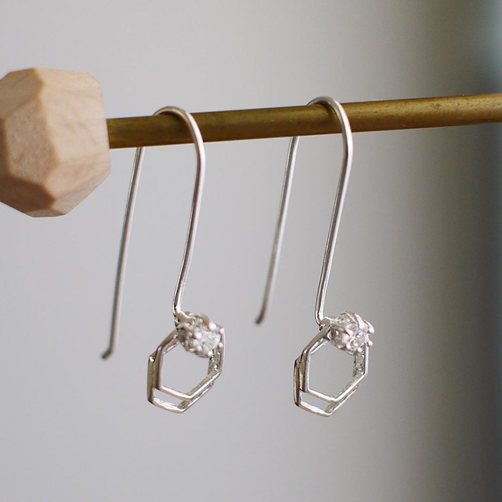 日不落純銀耳環(銀色)/DE723S