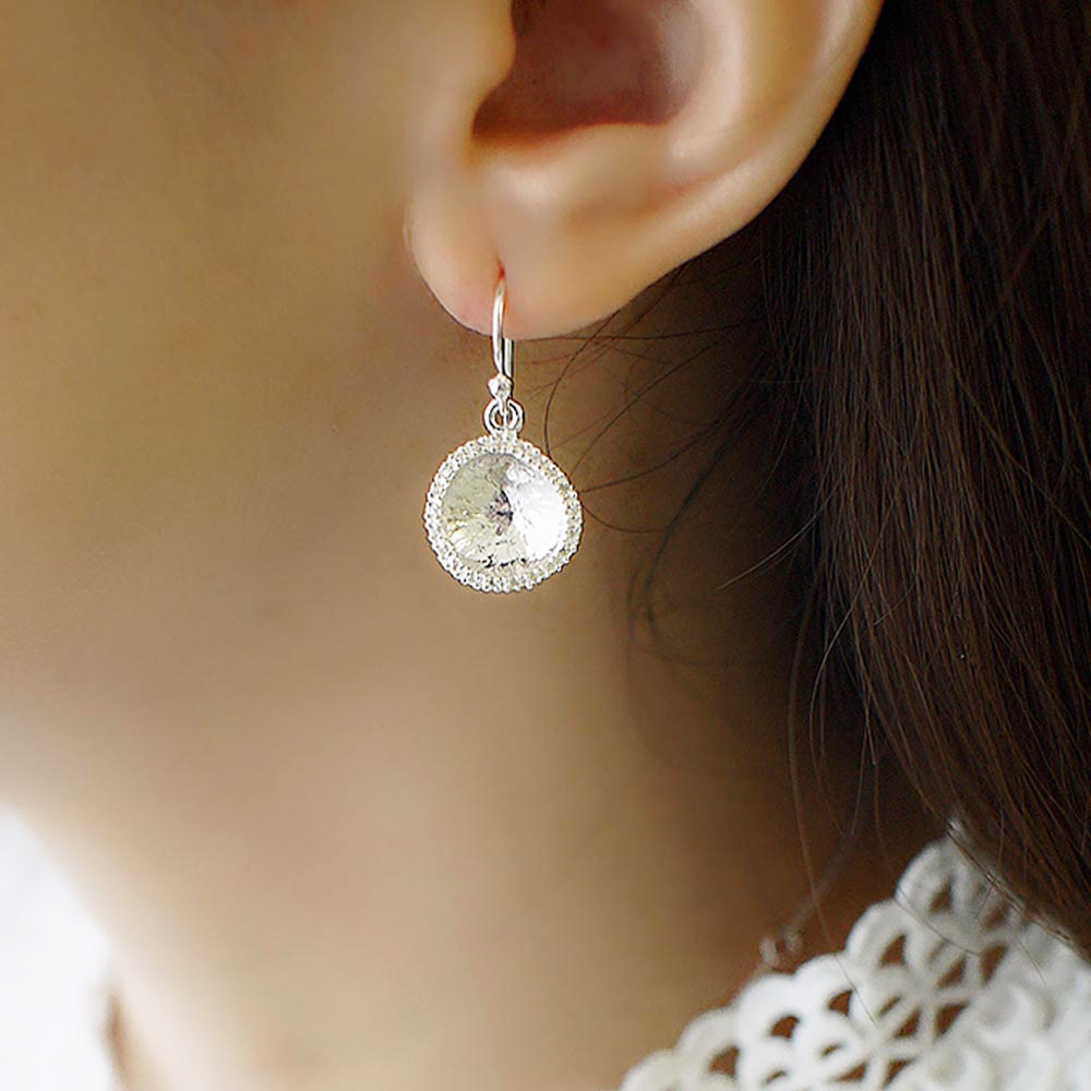 太陽純銀耳環(銀色)/DE720S