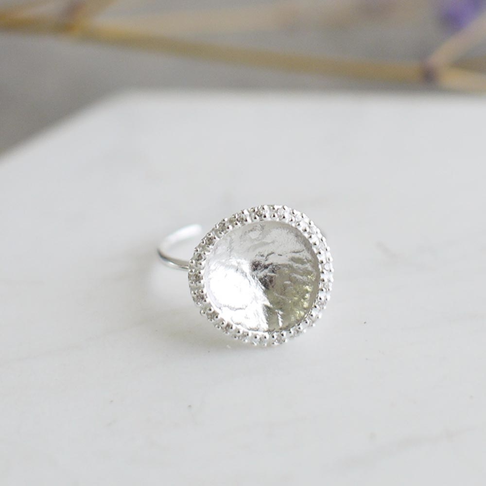 太陽純銀戒指(銀色)/DR712S