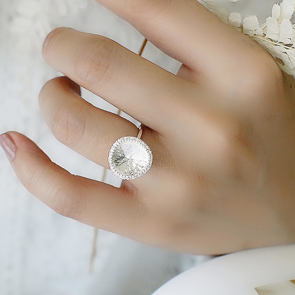 太陽純銀戒指(銀色)/DR712S