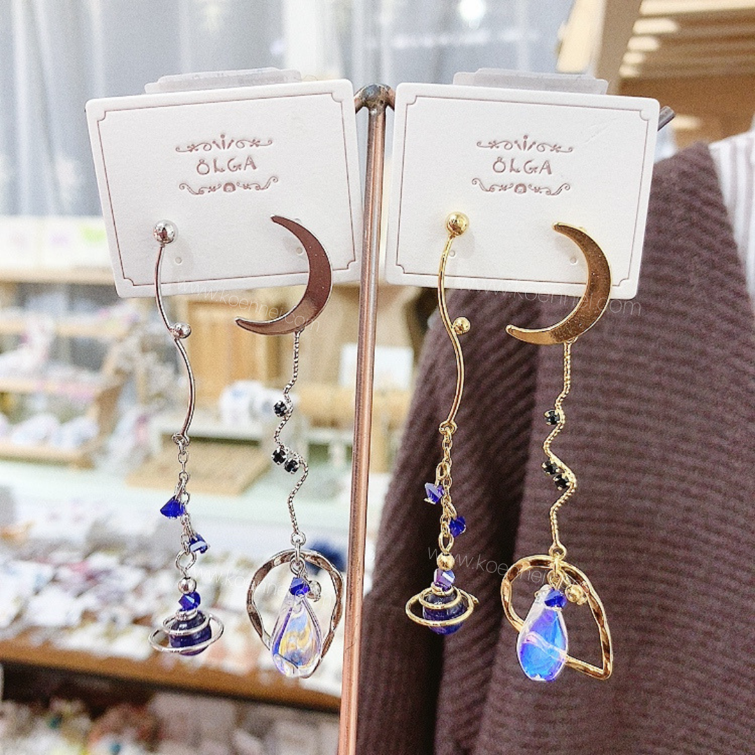 幻彩水鑽月亮星空耳環 (網站限定優惠)