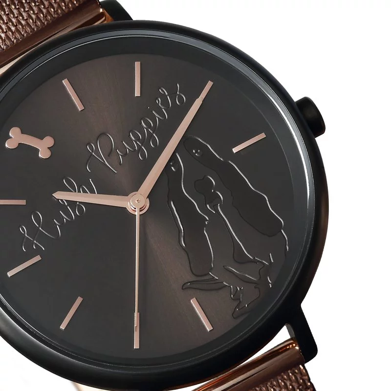 萬年鐘錶 - Hush Puppies  巴吉度獵犬logo 米蘭帶女錶   HP.3876.9502 錶徑 36MM