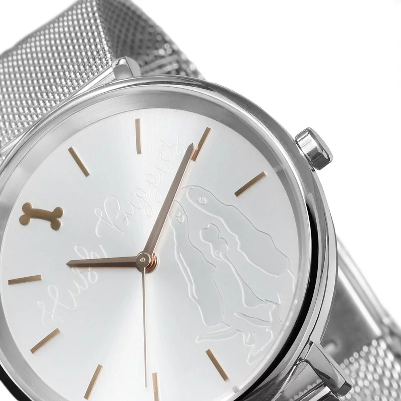 萬年鐘錶 - Hush Puppies  巴吉度獵犬logo 米蘭帶女錶   HP.3876.9522 錶徑 36MM