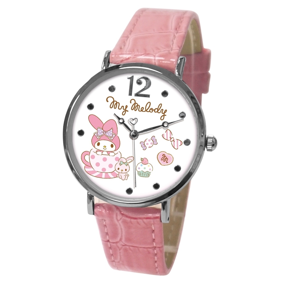 Sanrio超薄輕量皮錶-下午茶美樂蒂