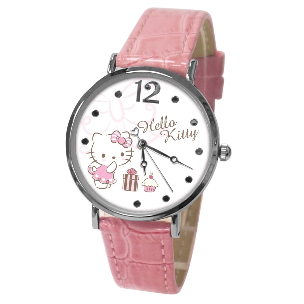 Sanrio超薄輕量皮錶-甜美Hello Kitty