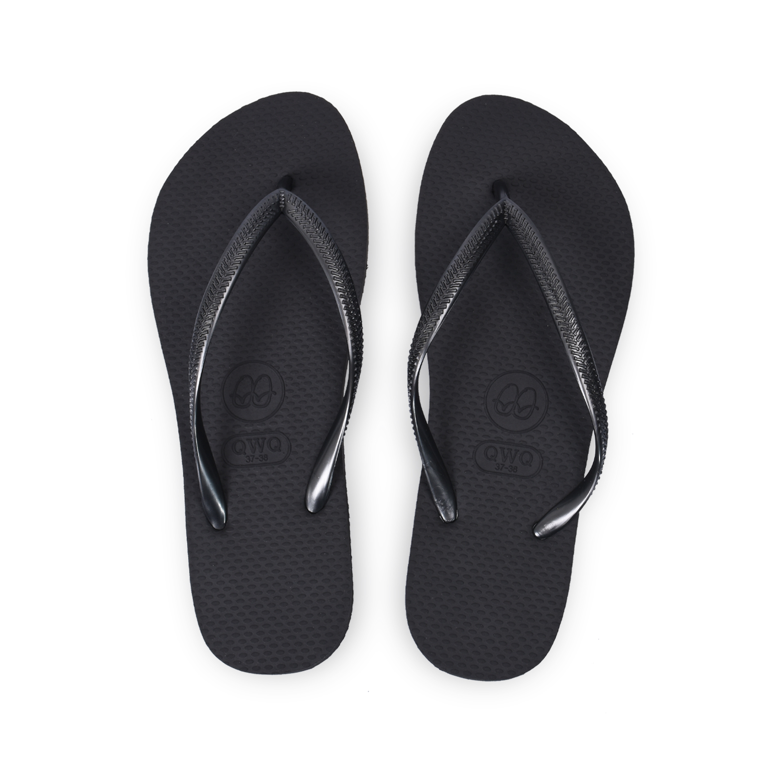 Slim窈窕系列 曜石黑 女款平底人字夾腳拖