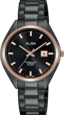 萬年鐘錶 - ALBA    經典簡約全黑女錶   VJ22-X280K  /  AH7R20X1   錶徑31MM