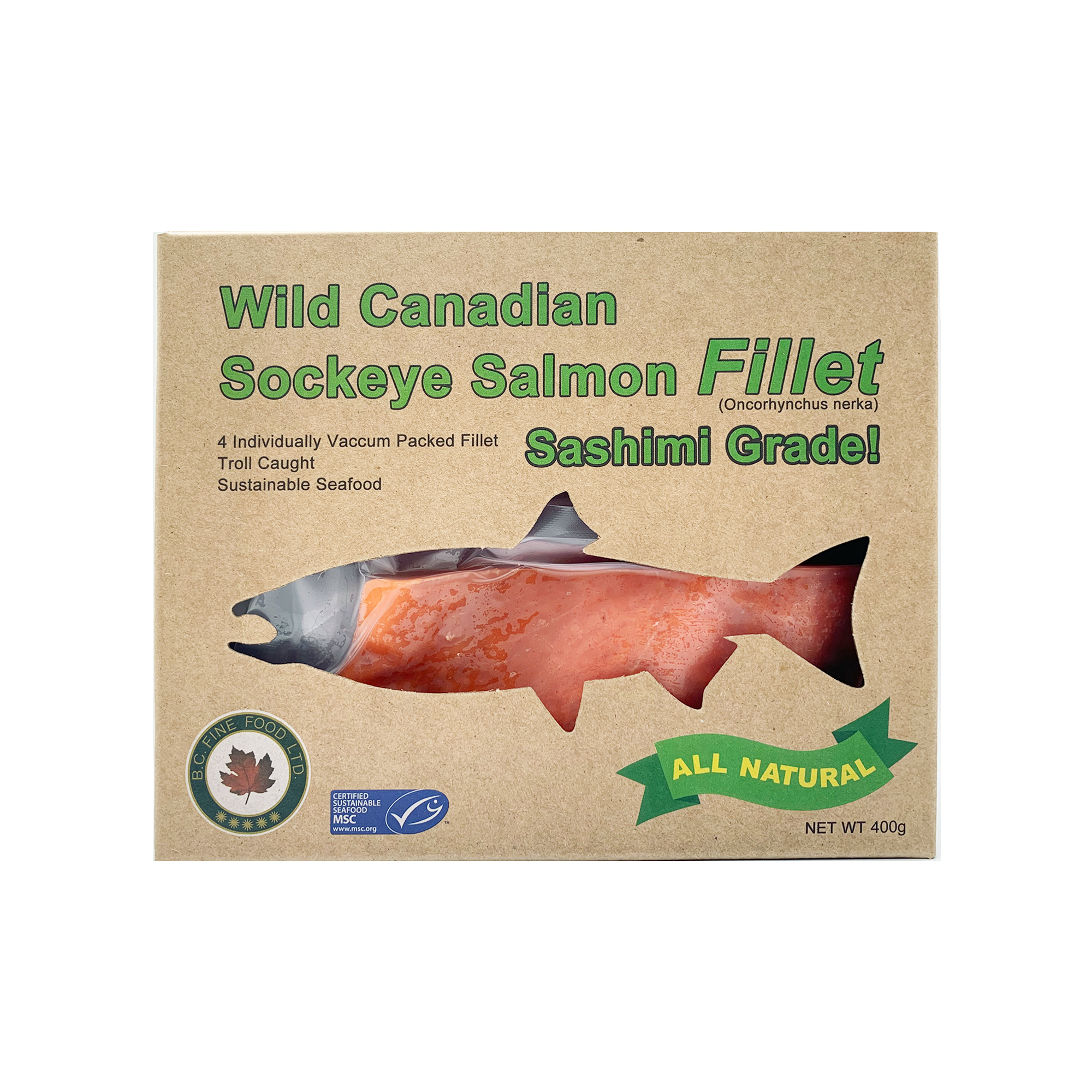 天然野生三文魚 加拿大天然野生紅三文魚 (400g) (MA021)