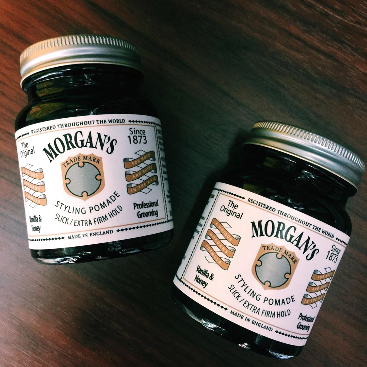 英國 Morgan's 超強力定型 水洗式髮油（白標）