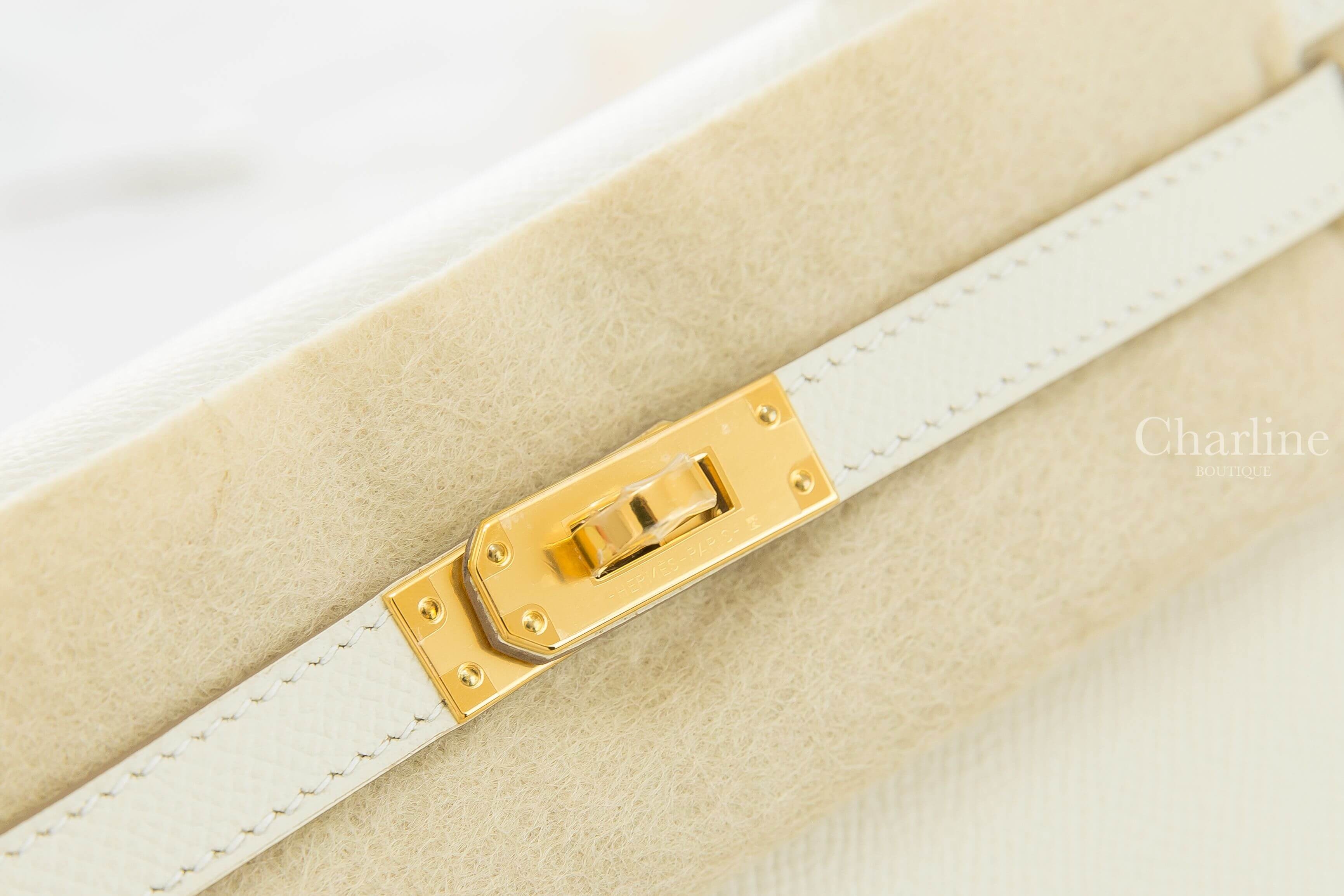Hermès Kelly 25cm ​10 Craie Veau Epsom 奶昔白金釦凱莉包