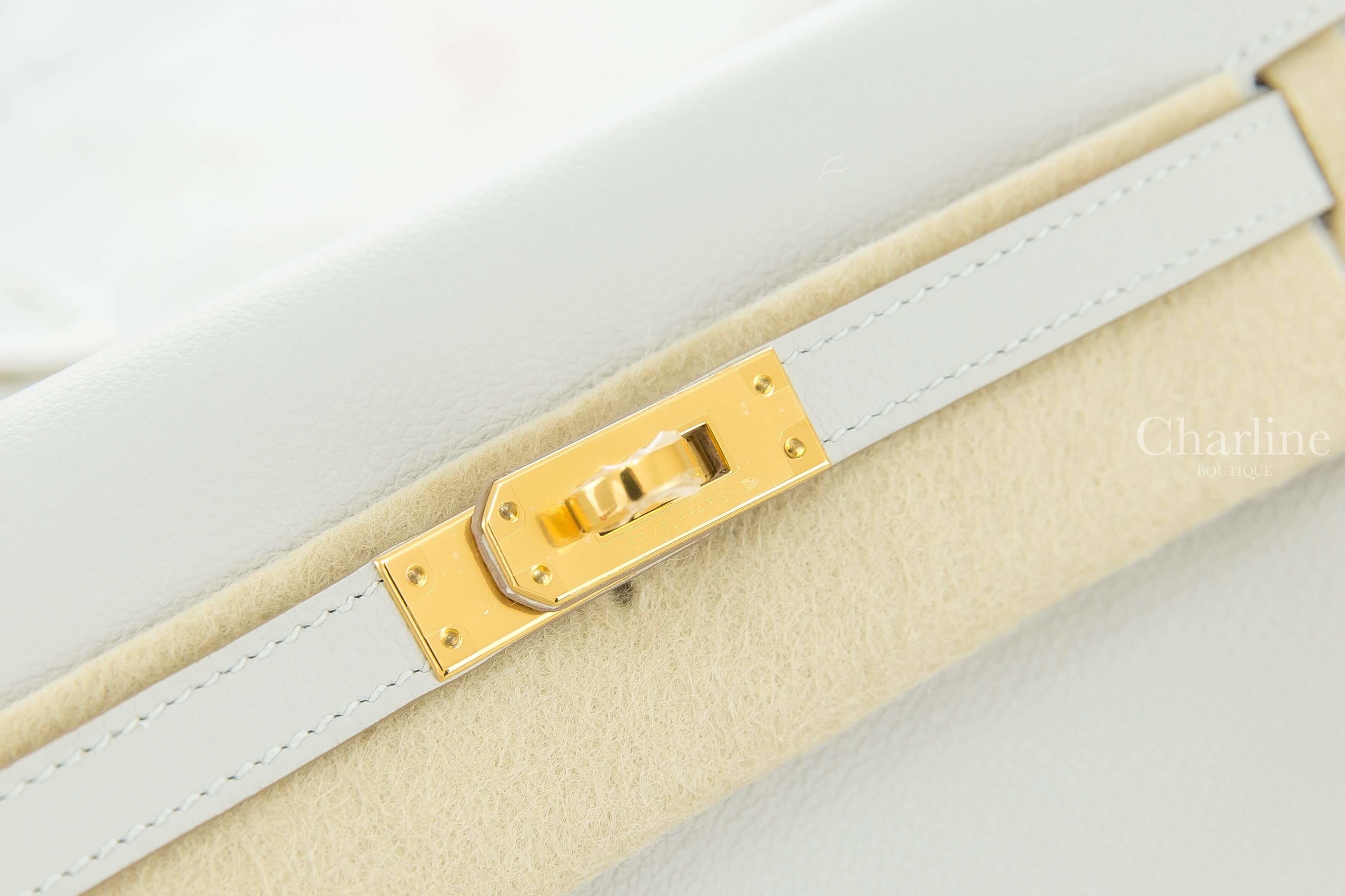 Hermès Kelly Danse 80 Gris Perle Evercolor 珍珠灰金釦多用途凱莉包