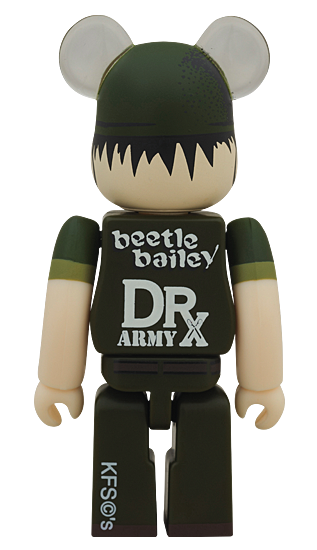 Bearbrick 100% - DRX ARMY beetle bailey