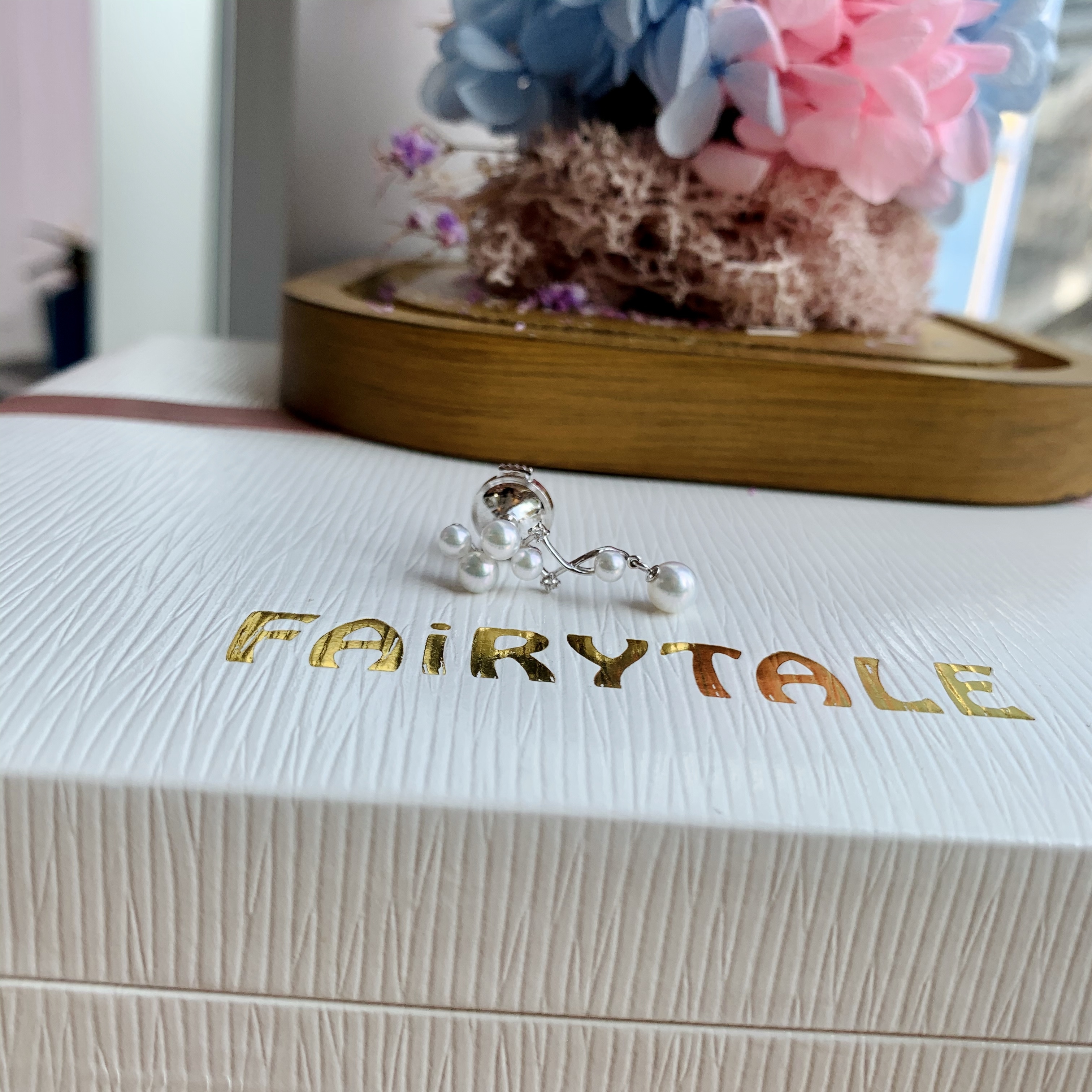 18K金日本Baby Akoya珍珠鑽石小胸針