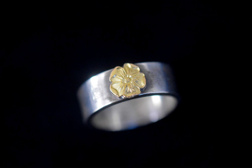 LOVE系列 K18點金玫瑰平打戒指