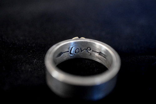 LOVE系列 K18點金玫瑰平打戒指