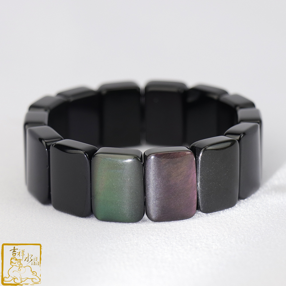 Raimbow Obsidian bracelet 20mm (eliminate negative)