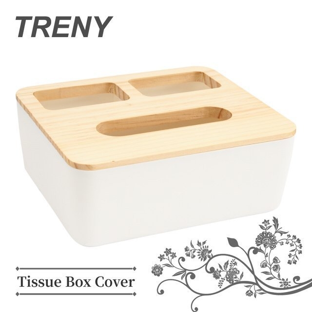 TRENY 經典原木面紙盒 - 3格