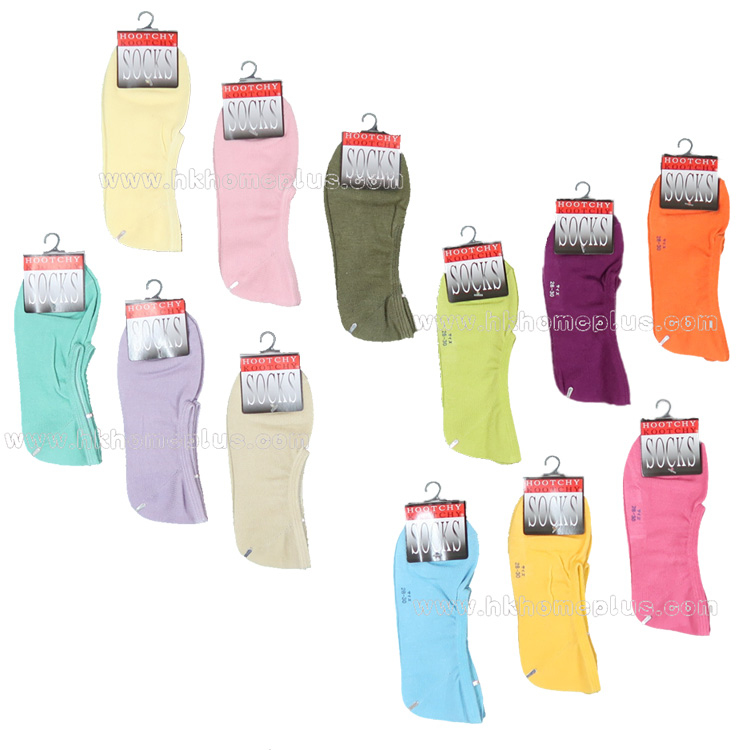 3對裝 Hootchy Kootchy: 大人雜色超低襪船 (F / 28-30 碼)