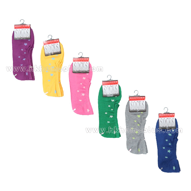3對裝 Hootchy Kootchy: 女裝印花超低襪船