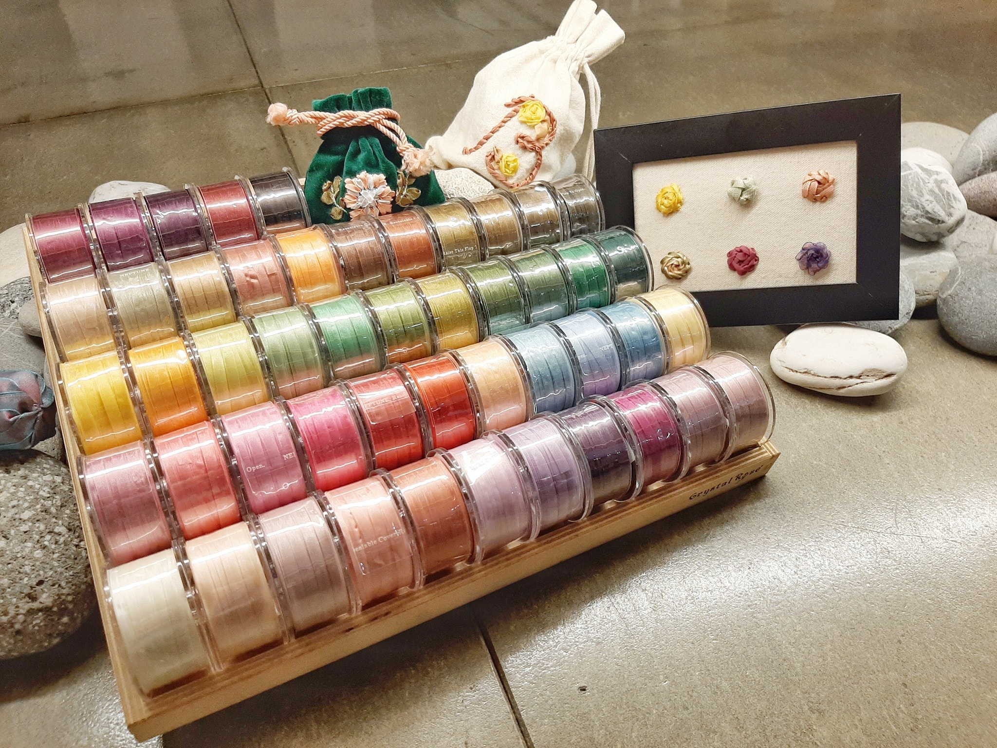 仿絲帶8mmx20M單捲/Petals 緞帶刺繡