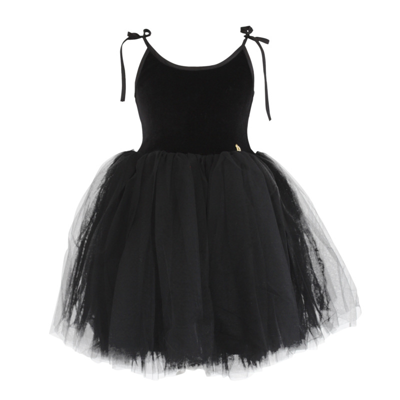 Velvet Tutu Dress-Black