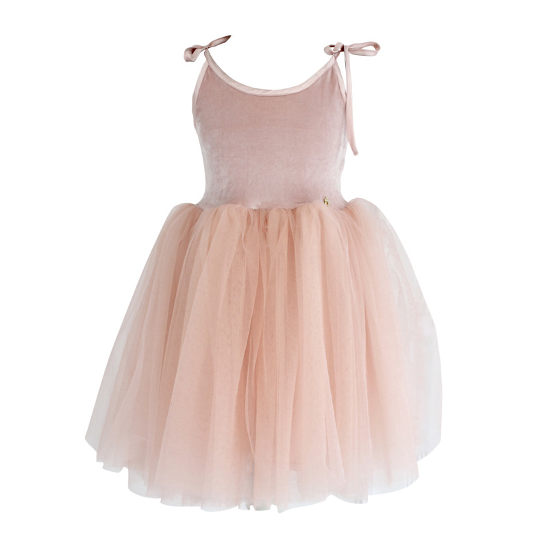 Velvet Tutu Dress-Pink