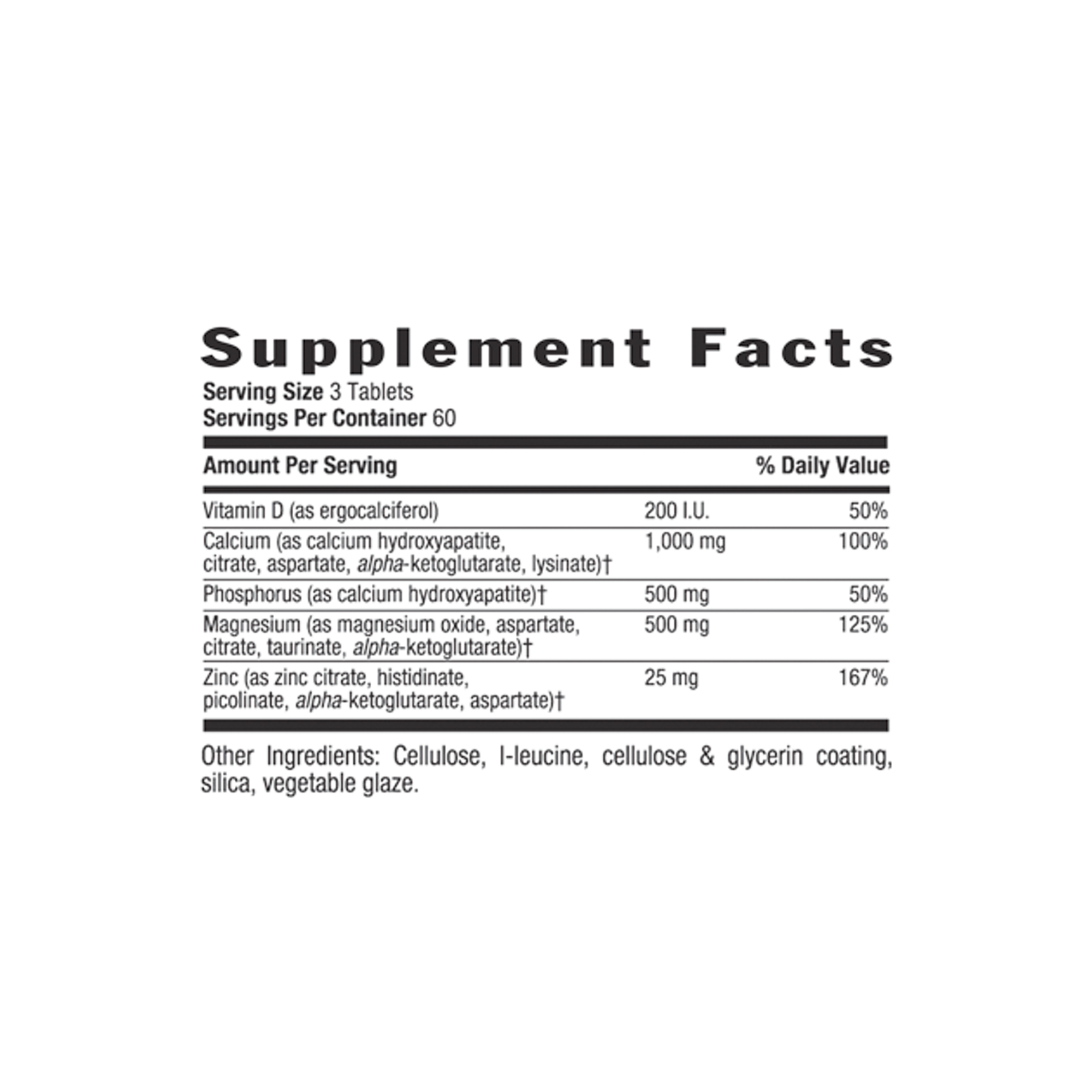 Country Life Calcium Magnesium Zinc (180 Tables) (2.39 lbs) (C019)