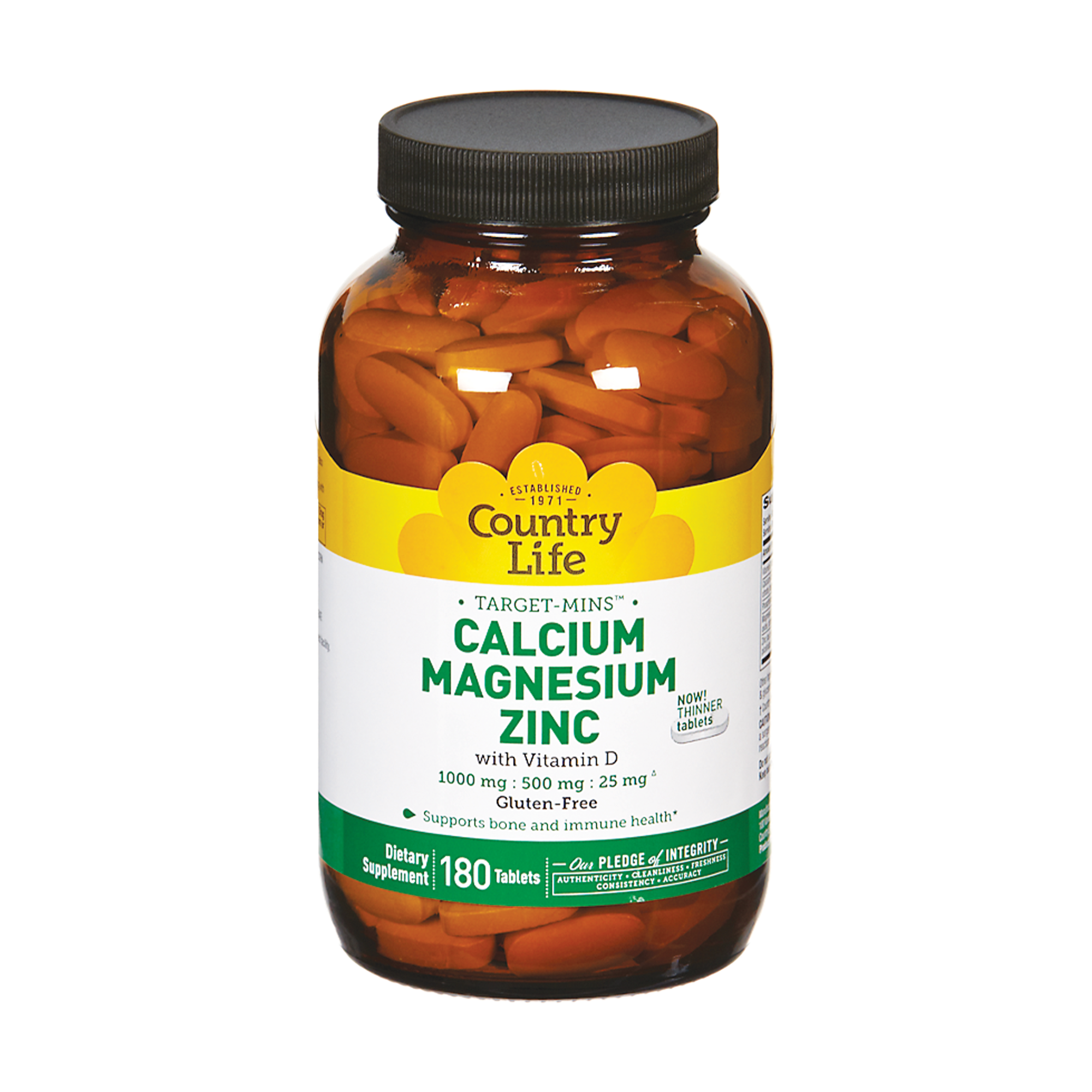 Country Life 鈣鎂鋅補骨配方 (180粒) (2.39 lbs) (C019)