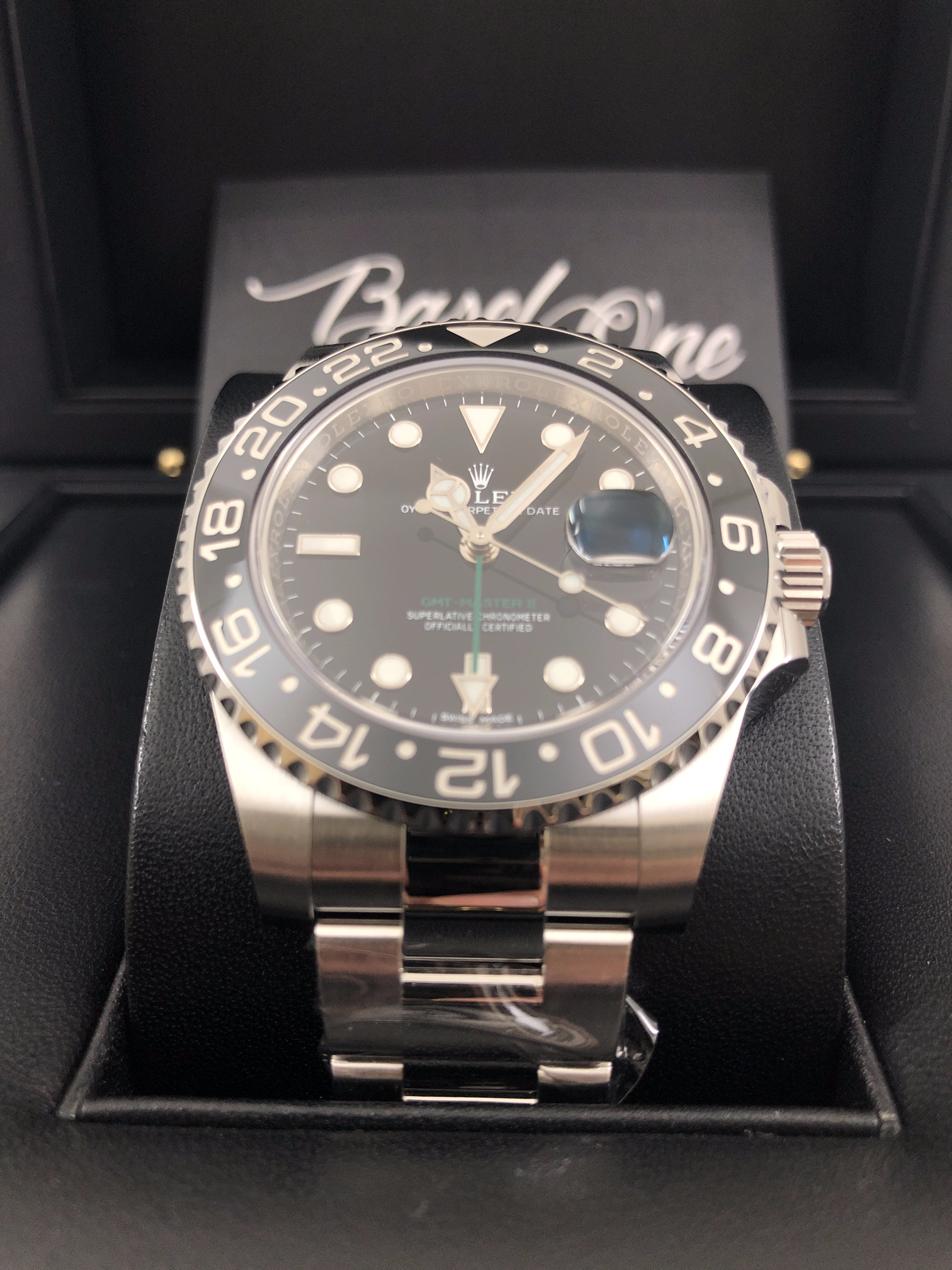 DISCONTINUED BRAND NEW ROLEX 116710LN 116710 OYSTER PERPETUAL GMT-MASTER II STEEL GREEN HAND 40mm