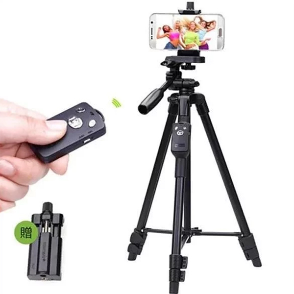 【YUNTENG雲騰】5208 鋁合金 相機/手機三角腳架 電池式
