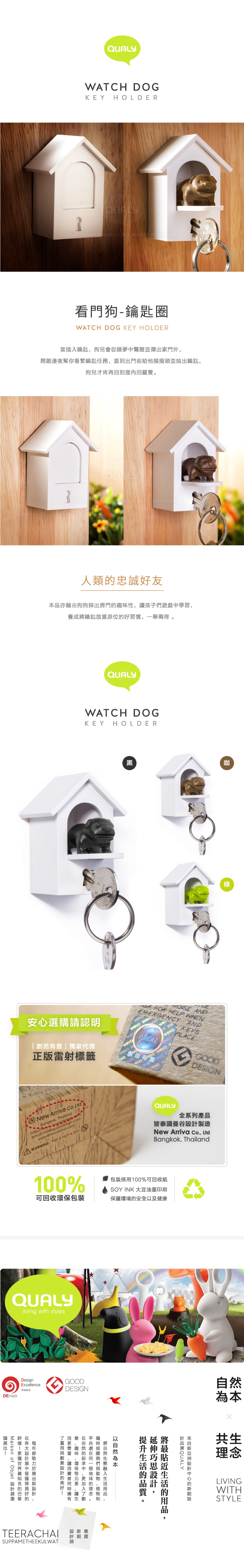 QUALY Watchdog-Keychain - Keychains - Plastic Green