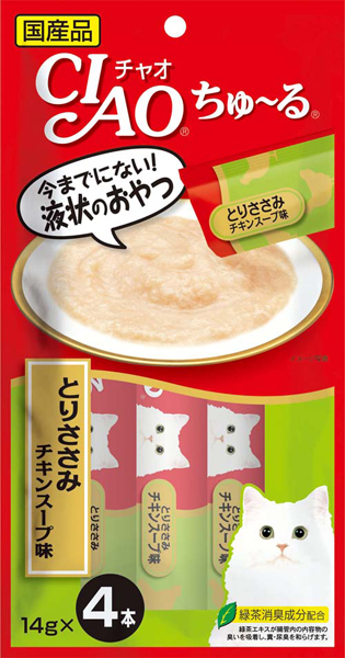[*任選11件$138*] 日本CIAO - 雞肉+雞高湯 貓小食