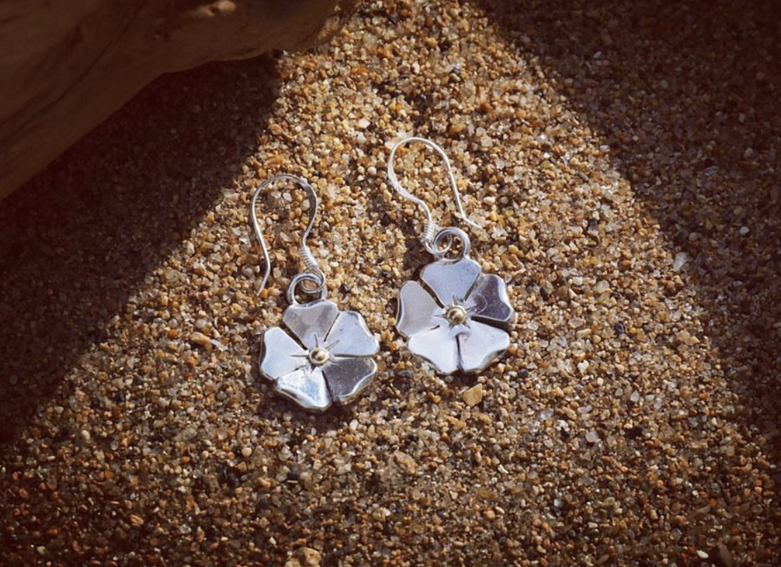 花形耳環 （一對）