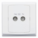 MK 兩位電視/收音機天線插座 S3522WHI