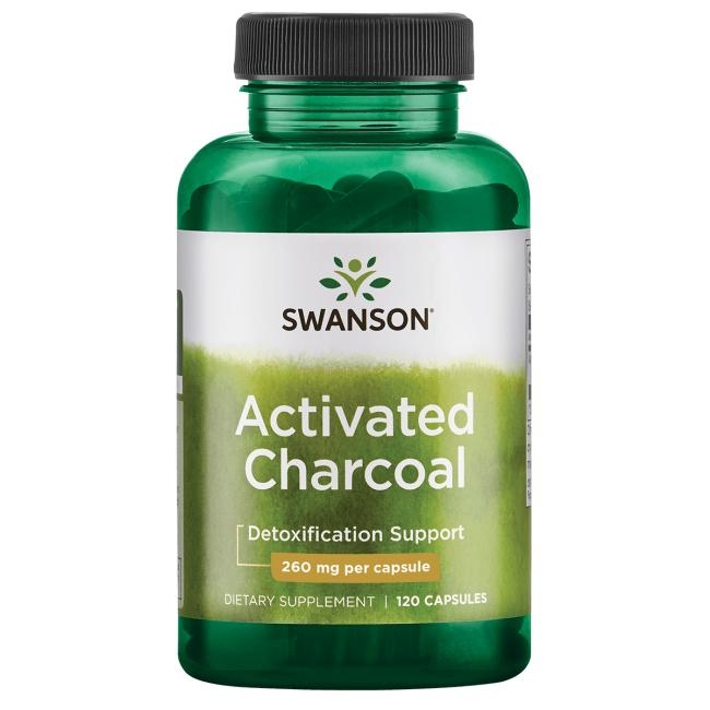 【 Swanson 】活性碳膠囊 Activated Charcoal 260mg 120顆