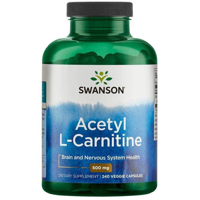 【 Swanson 】乙醯左旋肉鹼 Acetyl L-Carnitine 卡尼丁 500mg 240顆