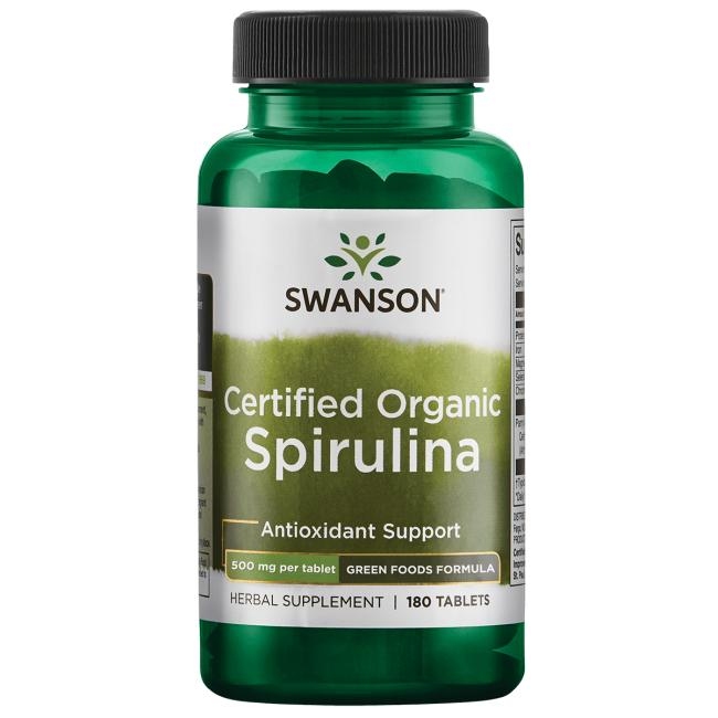 【Swanson 】新款 高單位螺旋藻 Spirulina 藍綠藻 500mg 180顆