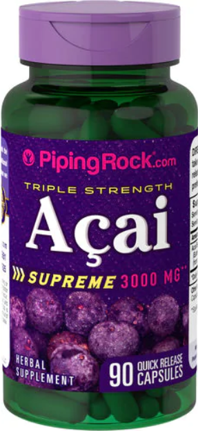 【Piping Rock】現貨 巴西莓萃取 Acai 20倍濃縮 單顆含3000mg 90顆裝