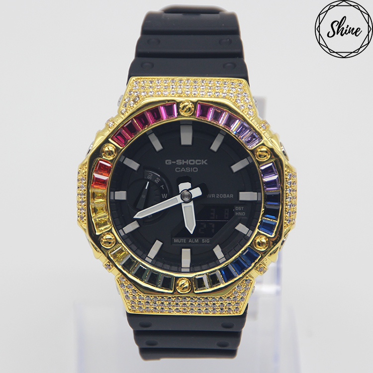 金色 改裝手錶 GA-2100-1A - 彩虹