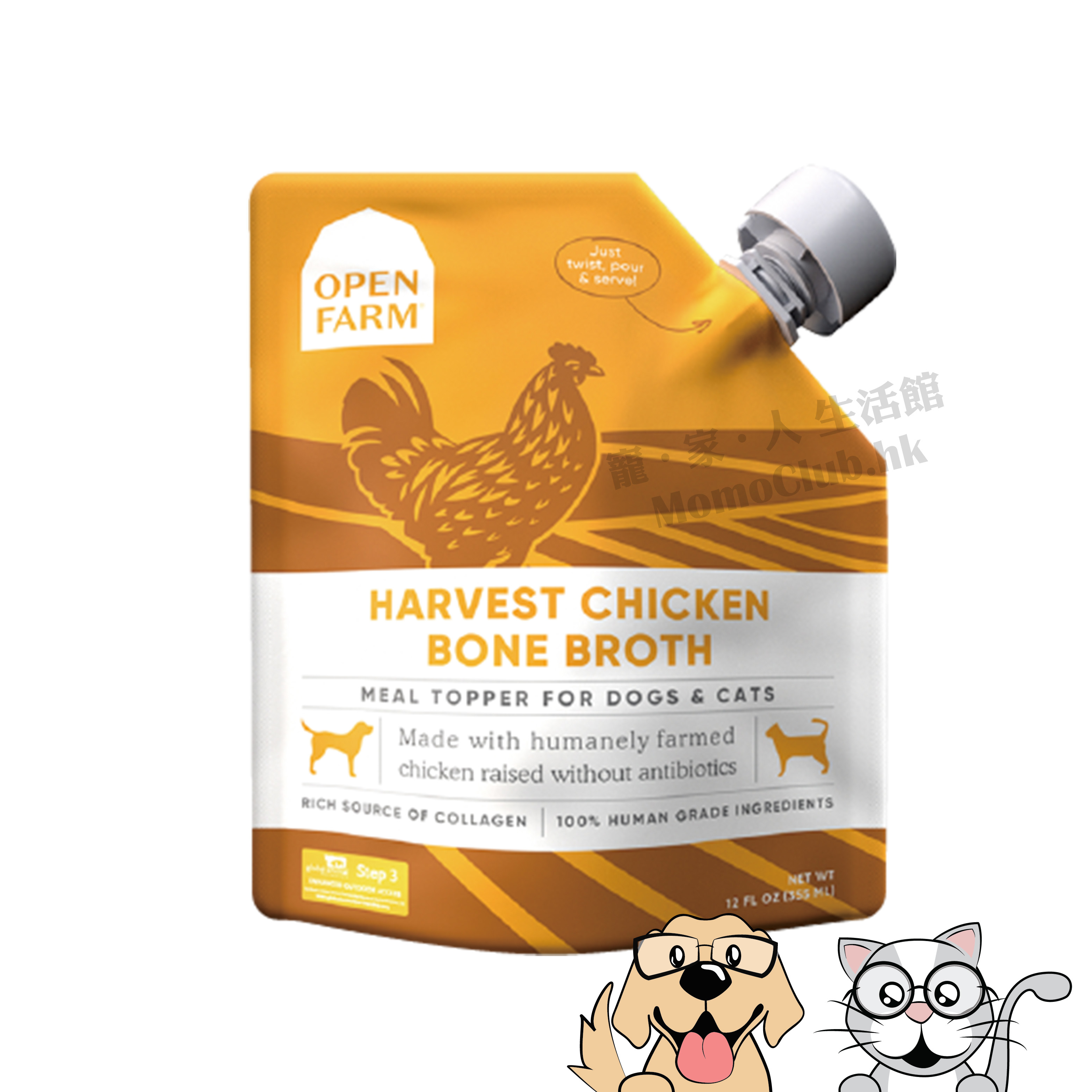 Open Farm - Chicken Bone Broth for Dogs 12fl oz