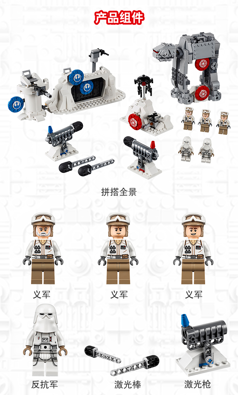 Star Wars Action Battle Echo Base Defence Buildings Blocks Set Fit Lego NO BOX LA11423